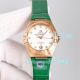 KB Factory Swiss Replica Omega Constellation Manhattan Blue Dial Green Strap (6)_th.jpg